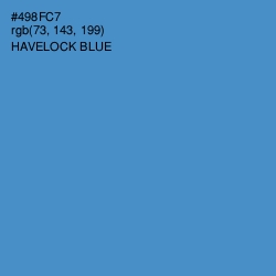 #498FC7 - Havelock Blue Color Image